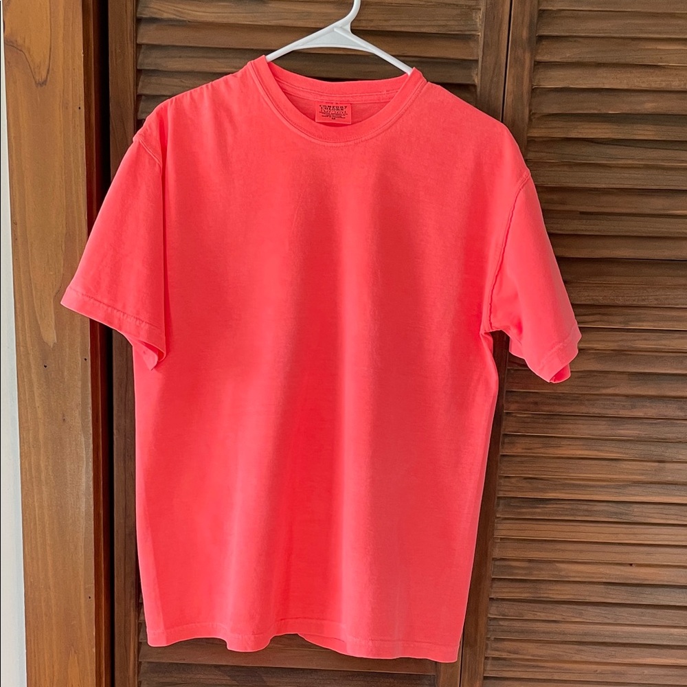 Bright Cotton Coral Short Sleeve Tee (M)